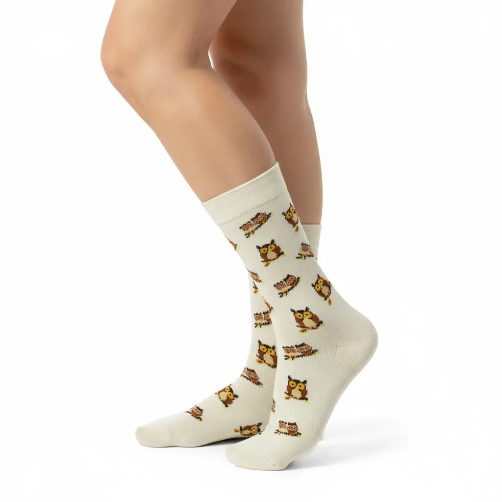 I Love Owl Desenli Unisex Çorap