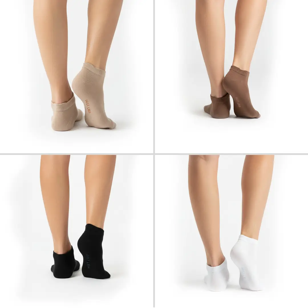 Kadın Bambu Patik Çorap – 4’lü Paket