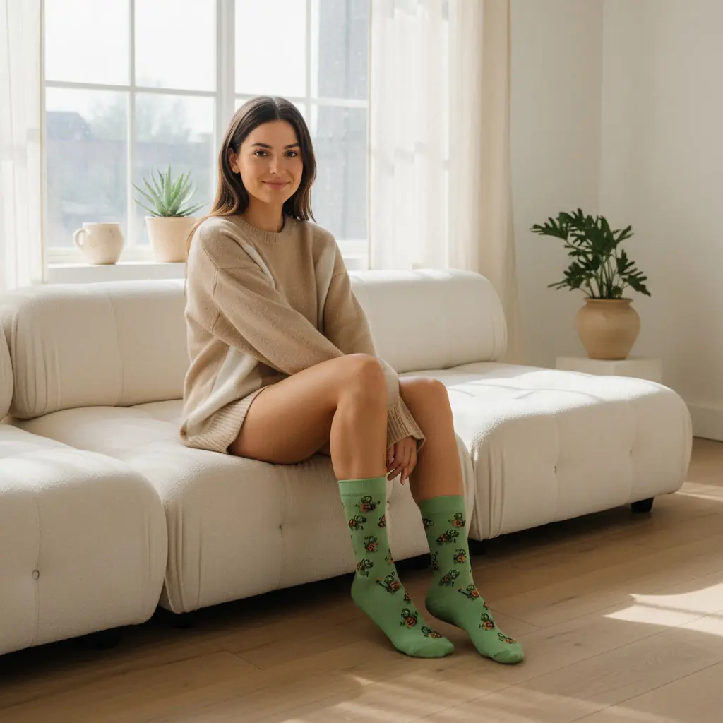 Tortoise Desenli Unisex Çorap