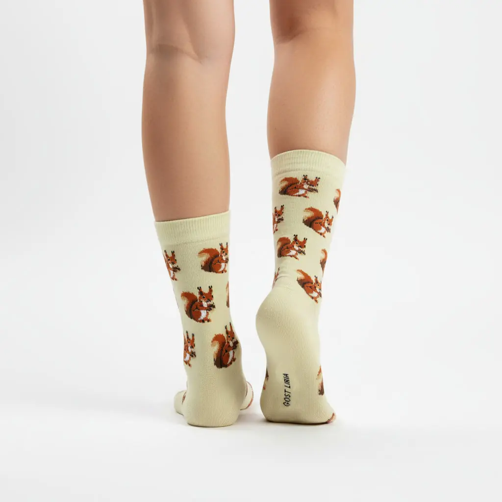 Squirrel Desenli Unisex Çorap