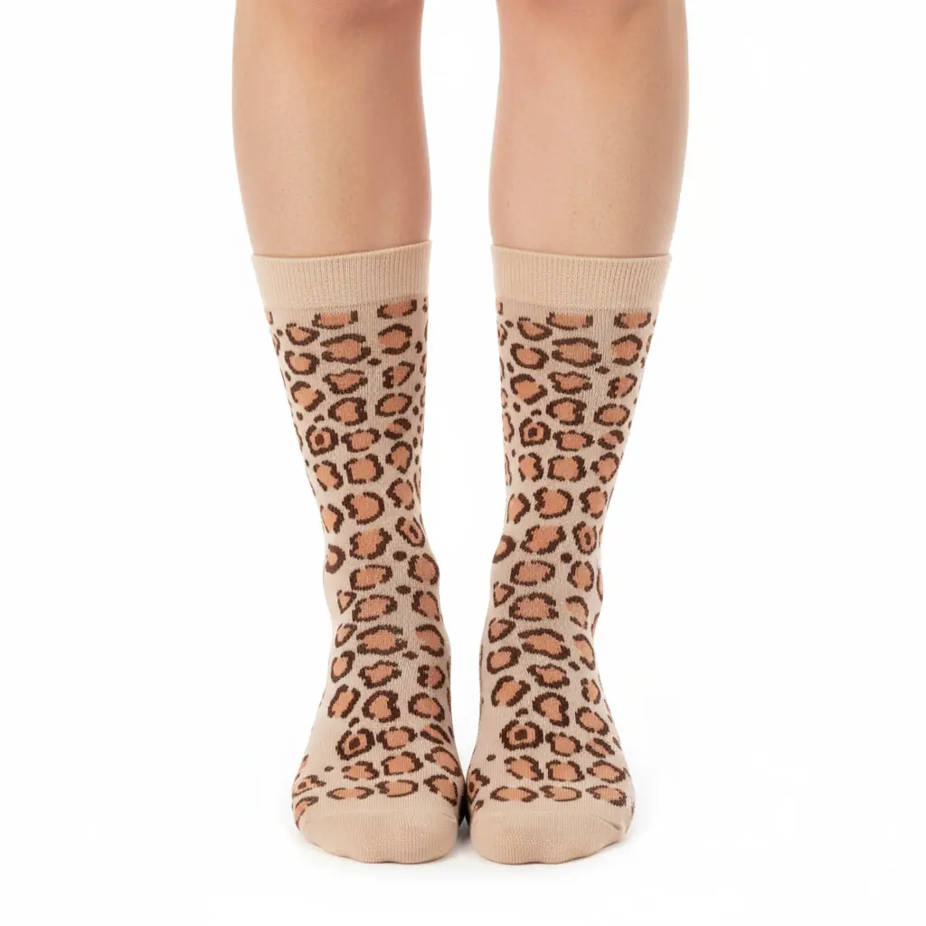 Leopard Desenli Unisex Çorap