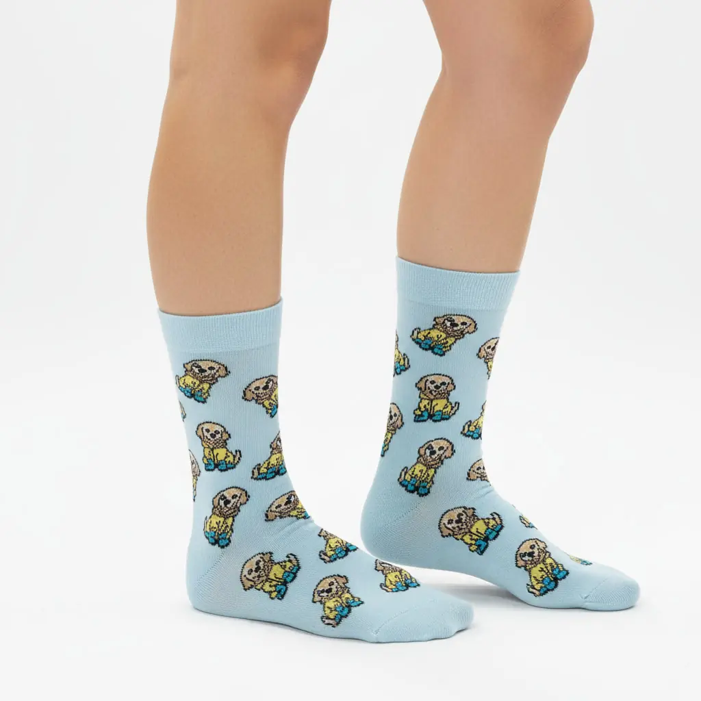Cute Dog Desenli Unisex Çorap