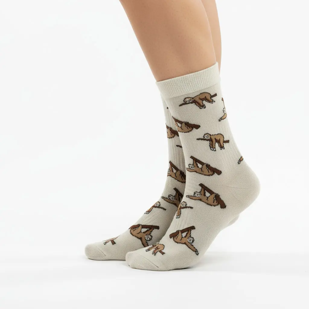 Sloth Desenli Unisex Çorap