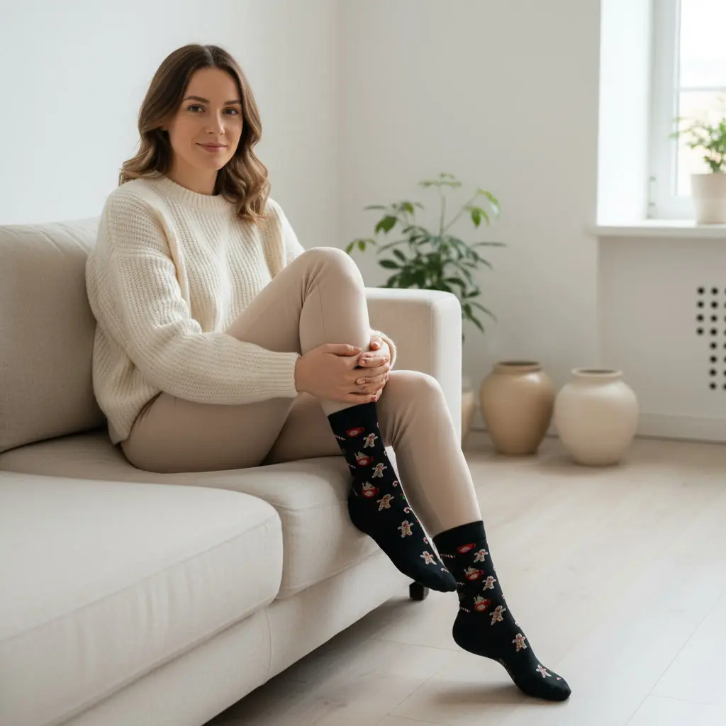 Cookie Desenli Unisex Çorap