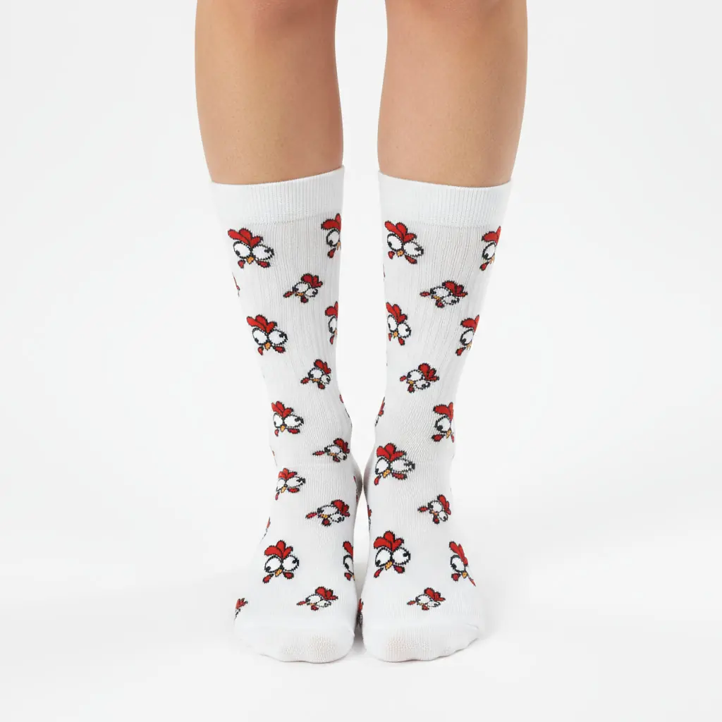 Chicken Desenli Unisex Çorap