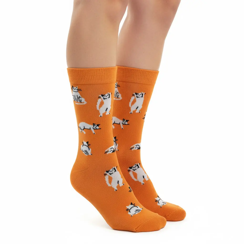 Silver Cat Desenli Unisex Çorap