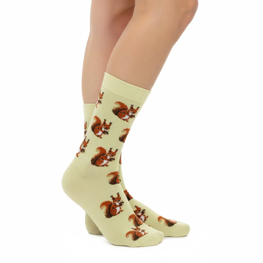 Squirrel Desenli Unisex Çorap