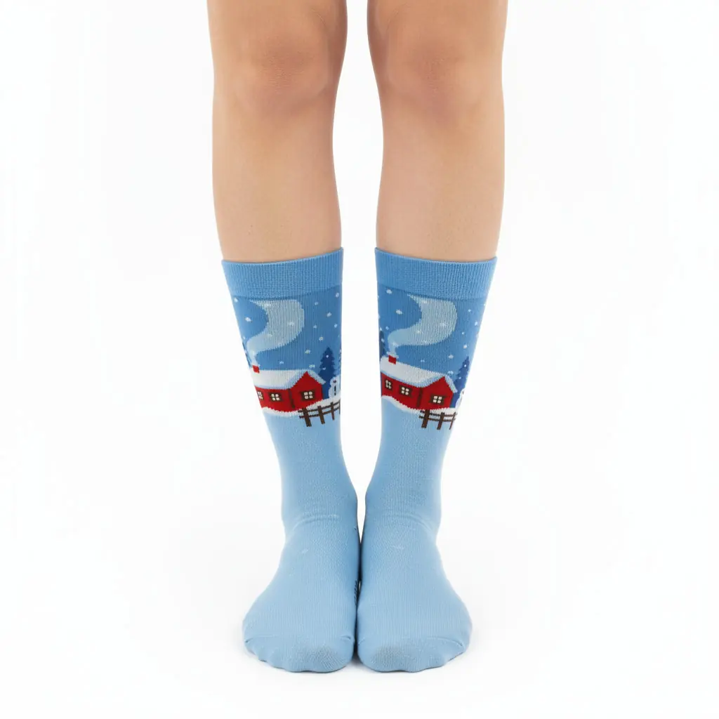 Winter Desenli Unisex Çorap