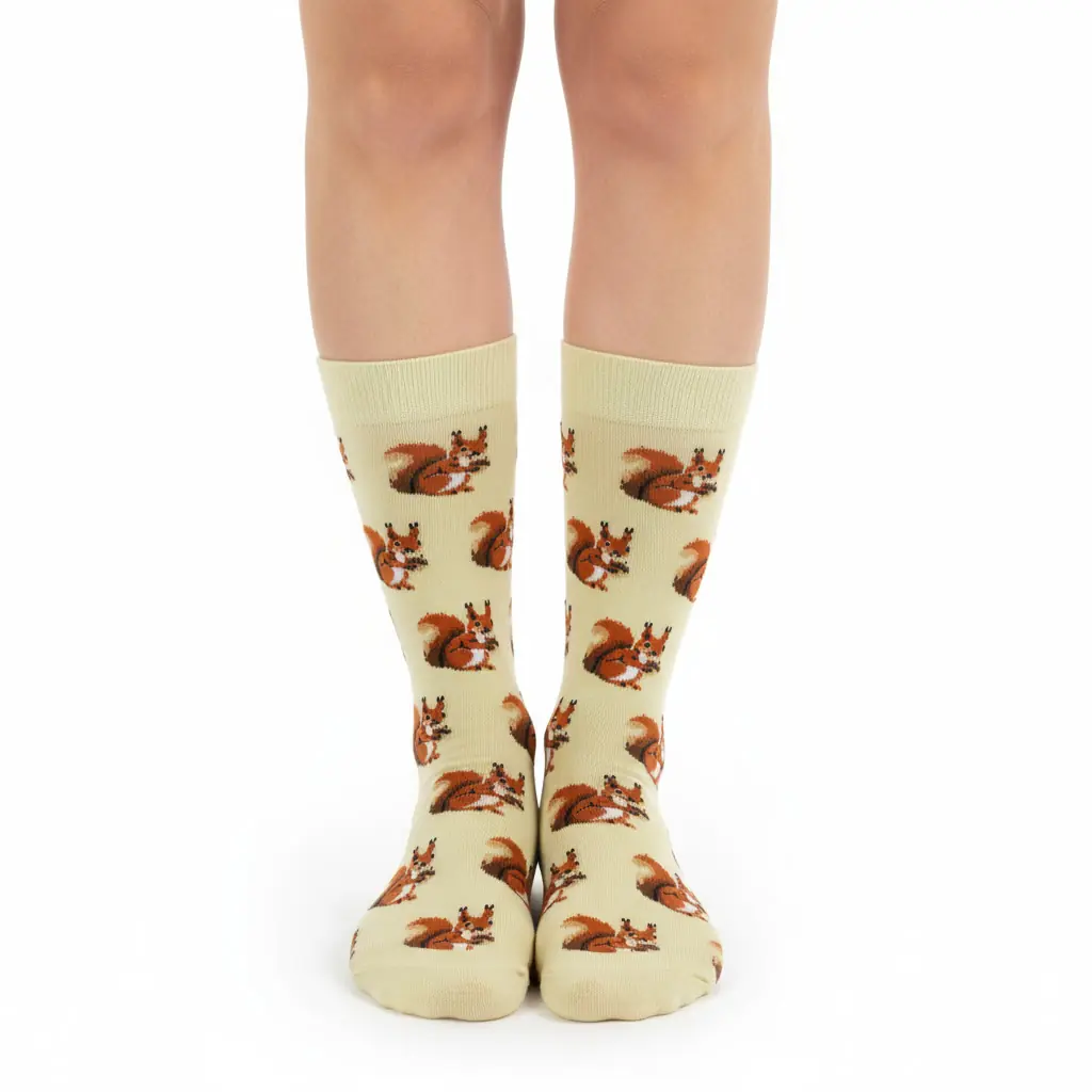 Squirrel Desenli Unisex Çorap