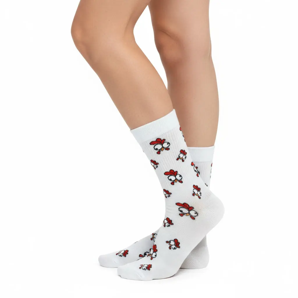 Chicken Desenli Unisex Çorap