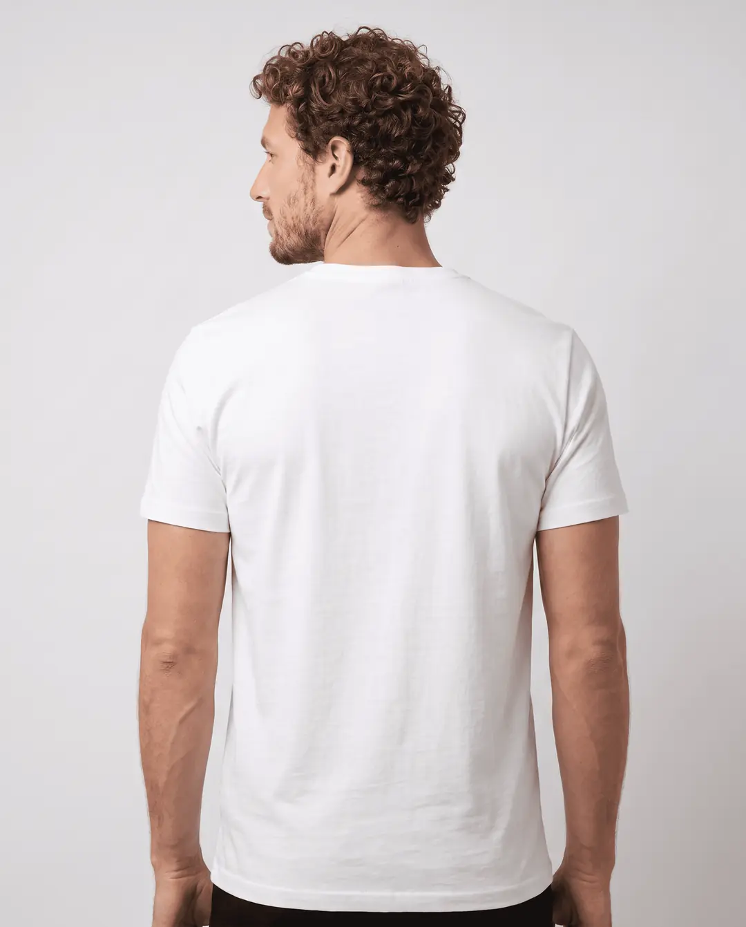 Erkek Basic Ekru T-SHİRT - %100 Pamuk