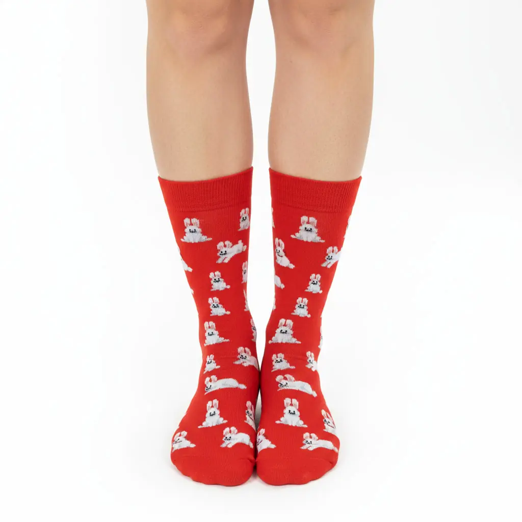 Rabbit Desenli Unisex Çorap